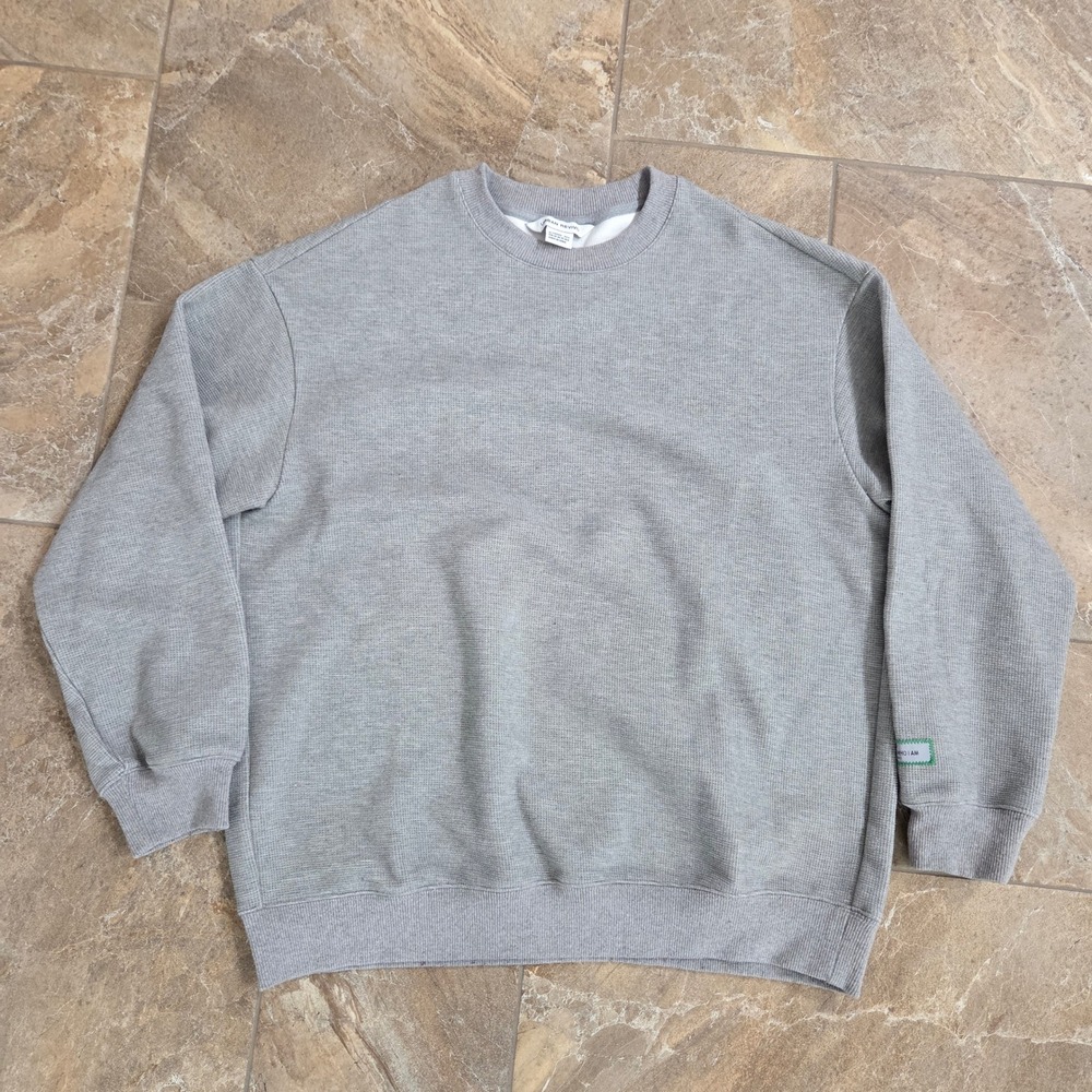 Urban Revivo‎ Grey Waffle Knit Crewneck Sweatshirt Size M streetwear